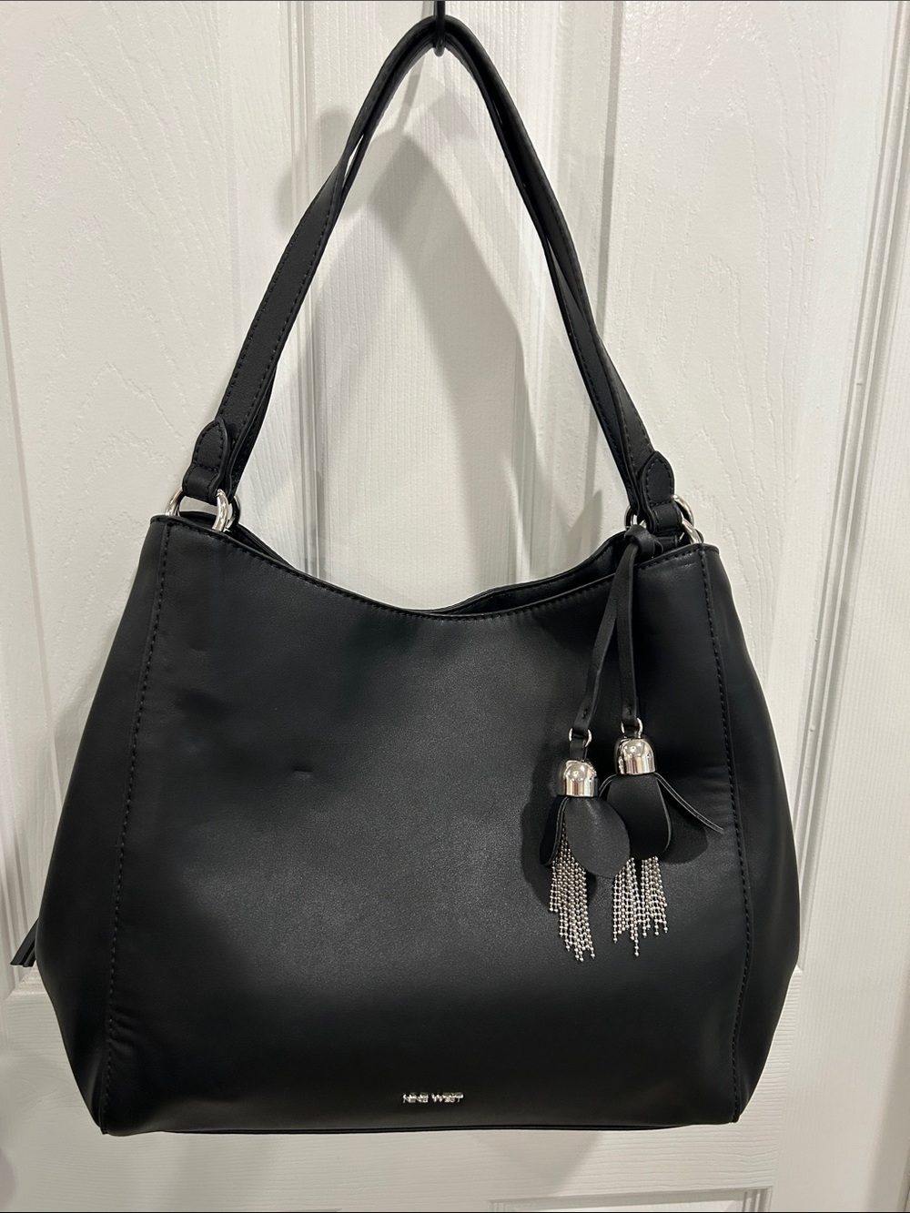 Nine West Black Shoulder Tote Bag
